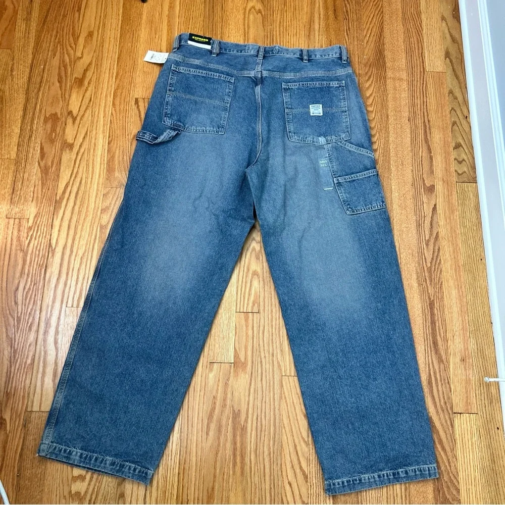 Express precision  fit carpenter sandblast  jeans men’s size 38W 32L blue NWT